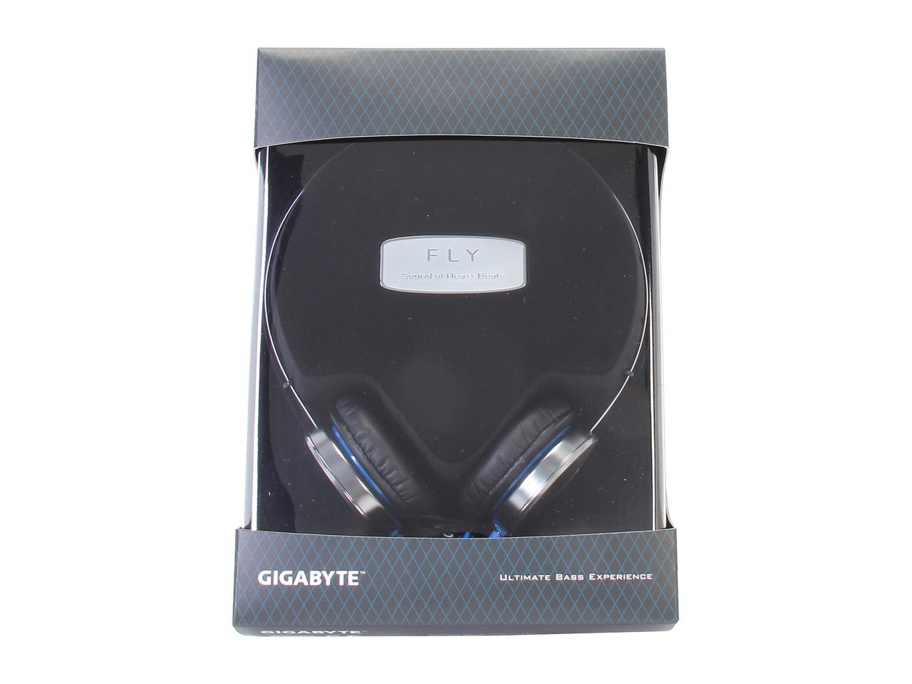 Gigabyte Black GP-FLY 3.5mm Connector Binaural Lightweight Super Bass on-Ear Headset